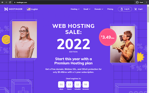 hostinger landing page