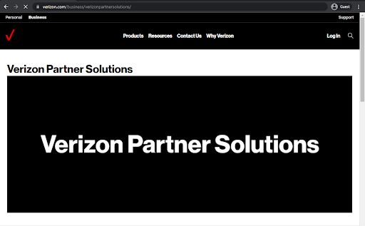 verizon landing page