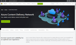 microsoft azure cdn landing page