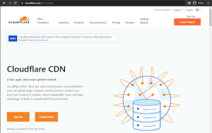 cloudflare cdn landing page