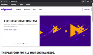 verizon edgecast landing page