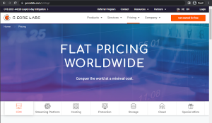 g-core labs cdn landing page