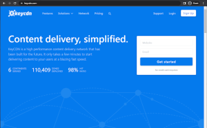 keycdn landing page